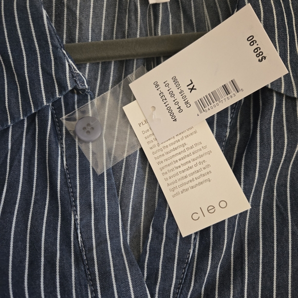Cleo Navy Striped Midi Dress - Picture 4 of 6